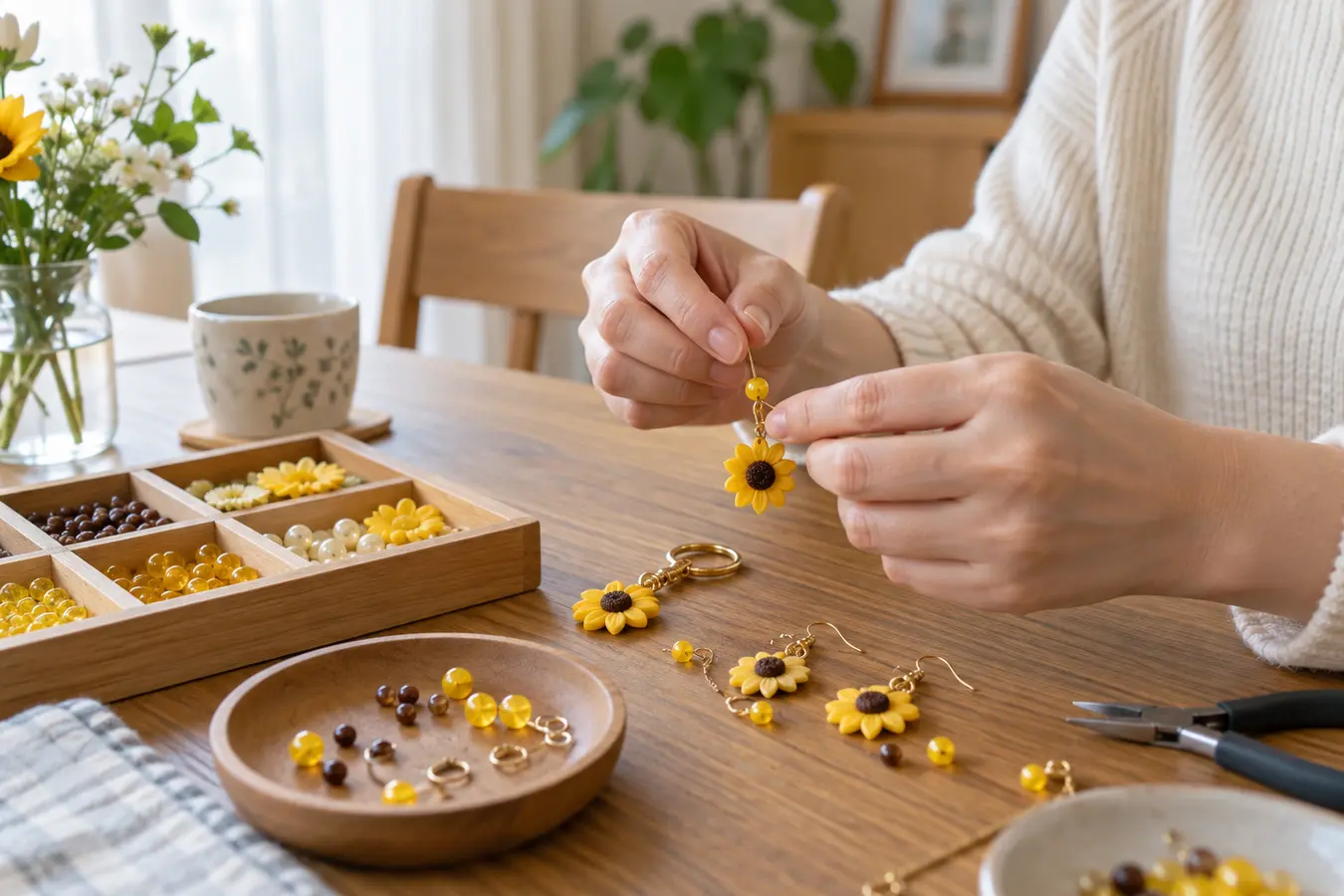 自宅で小物を組み立てる作業イメージ